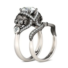 Set di anelli da sposa con due
