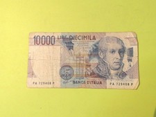 BANCONOTA DIECIMILA LIRE VOLTA