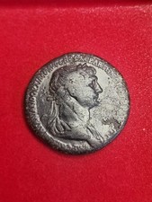 MONETA ROMANA IMPERIALE ANTICA RARA COLLEZIONE - SESTERZIO DI TRAIANO