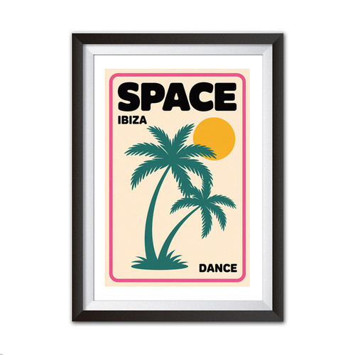 Poster space ibiza - space, retrò