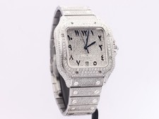 Cartier Santos quadrante arabo ghiacciato