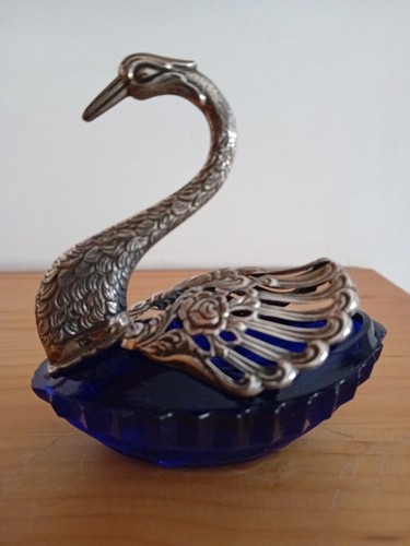 Cigno corpo vetro blu - cigno,