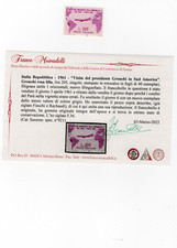 REPUBBLICA 1961 GRONCHI ROSA  NUOVO INTEGRO CON CERTIFICATO MOSCADELLI
