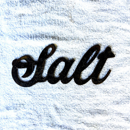 Scritta corsiva sale - "sale", in