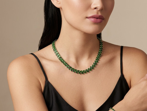 Collana tennis argento