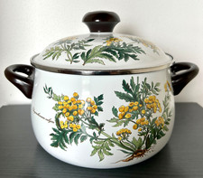 VILLEROY & BOCH BOTANICA PENTOLA 4 L METALLO SMALTATO COPERCHIO VINTAGE GERMANY