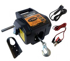 Argano Paranco Verricello Elettrico 12V 300W 1 TON Portatile per Auto Barca
