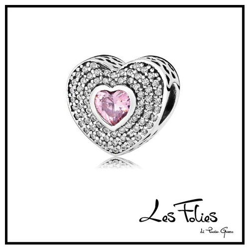 Charm cuore rosa - cuore,