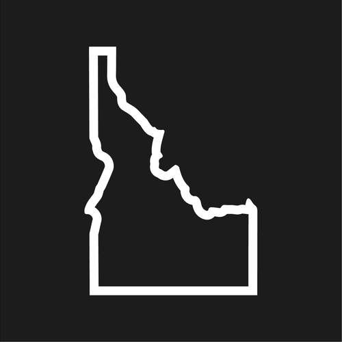 Adesivo idaho outline vinile - idaho,