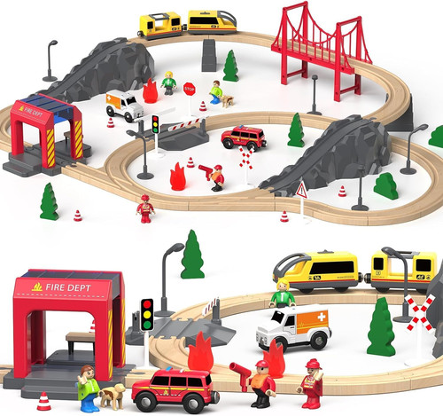 Ferrovia legno set da 72 - legno,,