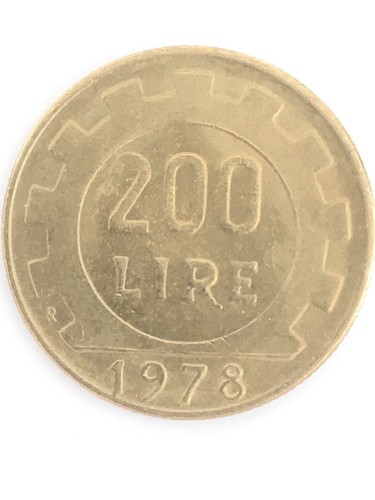 200 lire 1978 errore conio - lire, di