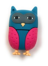 Gufo rosa blu uccellino