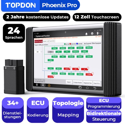Topdon phoenix pro auto obd2 - topdon,