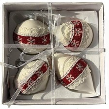 SET 4 SFERE VETRO BIANCA