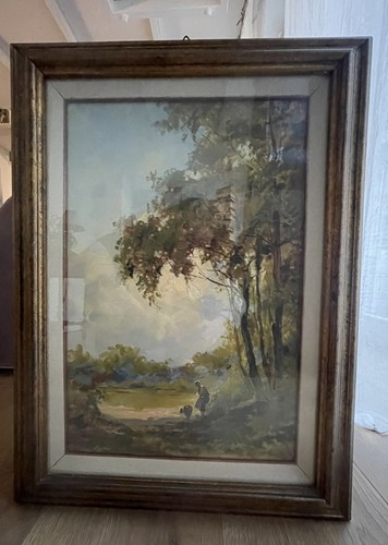Quadro antico olio - tela, di