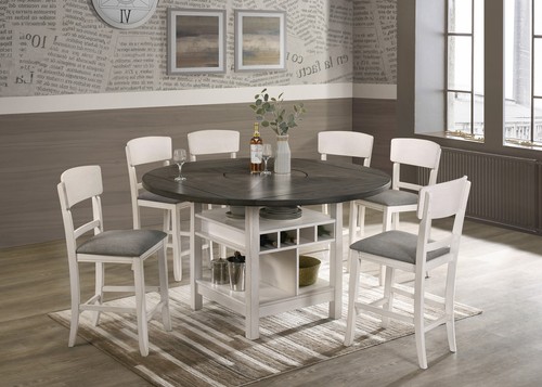 7pc chalk grey finish counter - grey,