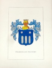 1901 ARALDICA STEMMA FAMIGLIA PALIZZOLO PALERMO
