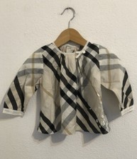 BURBERRY Maglia blusa bambina beige fantasia con fiori Tg 6 Mesi Cotone