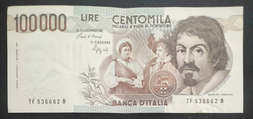 100000 lire caravaggio - 100000,