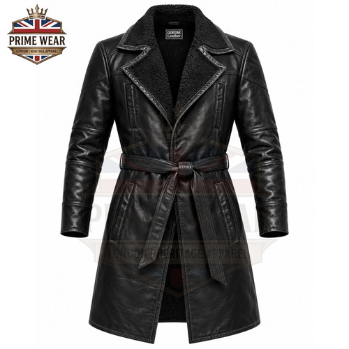 Trench coat uomo vera pelle - uomo,