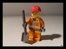 LEGO: Minifig ~ Set gru cingolata operaio edile / 7632 7746 (cty0125) **