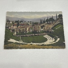 CARTOLINA COLORI VINTAGE COLLEZIONE POMPEI TEATRO SCOPERTO 