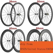 Set ruote bici da corsa 700C fibra di carbonio clincher ruote bici pneumatici filo 20 24 fori