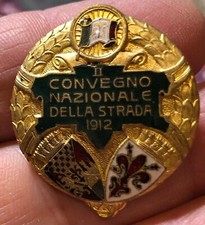 II° convegno nazionale della strada 1912 spilla Touring Club Italiano Mandelli