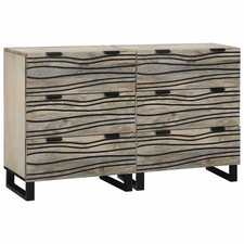 Sideboards con cassetto 2 pcs legno massello di mango Mobile Credenza vidaXL
