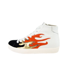 Sneaker LEATHER CROWN bianche scarpe da donna scarpe sportive mid top pelle taglia 37 nuove