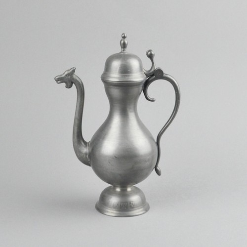 Brocca peltro con coperchio - brocca,