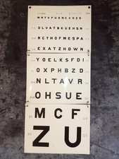 Ancien Test ophtalmologique -Echelle typographique décimale du Dr MONOYER - ELLA