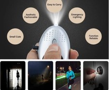 Difesa personale sirena allarme antiaggressione antirapina panico 130dB azzurro