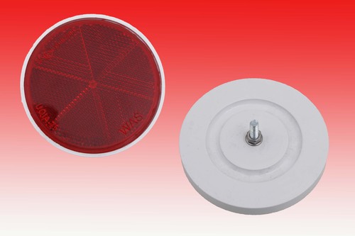 Riflettore tondo rosso 85mm - riflettore, d=85mm