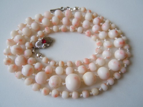 Collana corallo palline - collana,
