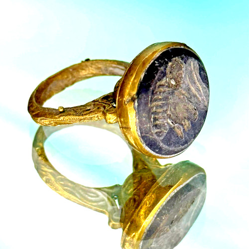 Anello antico romano - , intaglio