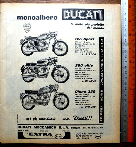 Pubblicità ducati monoalbero - pubblicità,
