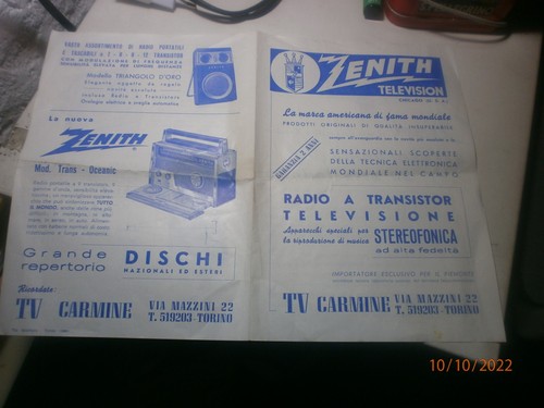 Zenith television volantino - zenith,