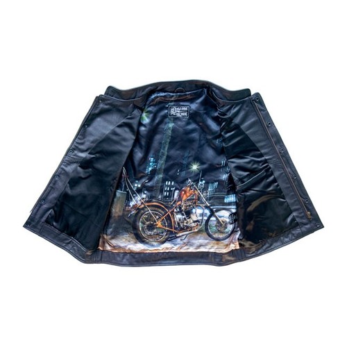 Gilet motociclista pelle - gilet,