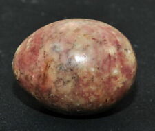 Fermacarte Uovo in Marmo Granito Rosso Beige fatto a mano modernariato