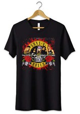 T-Shirt Maglietta Guns N' Roses Rock Band Tshirt Nera Uomo Donna Bambino Cotone