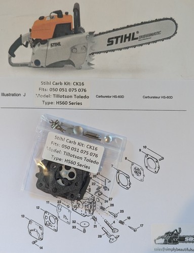 Kit riparazione carburatore