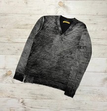 Maglione vintage Stone Island denim lana scollo a V maglia 2009 uomo taglia XL nero