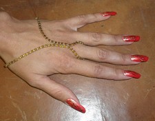 baciamano  gioiello STRASS SWAROVSKY  TOPAZ PP24  3 MM CIRCA BACIA MANO