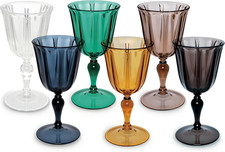 49218 Country Chic Set 6 Calici, Plastica, Multicolore, 9.3 X 9.3 X H. 18.5 Cm