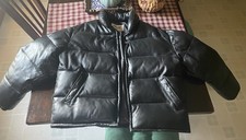 Giacca imbottita vintage Schott piumino d’oca pelle 46 made in USA pelliccia di Vincent XL