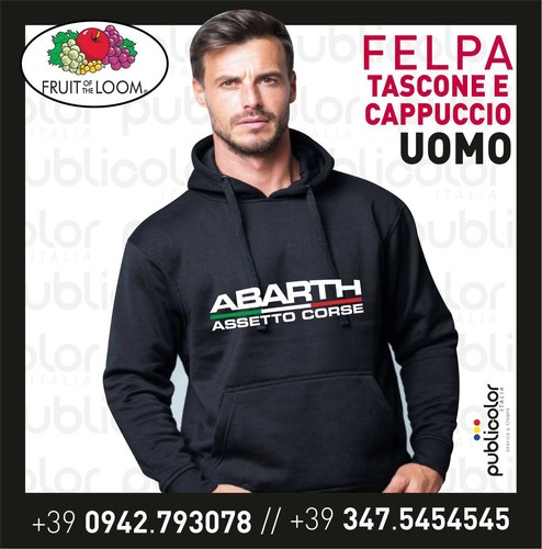 Felpa cappuccio tascone uomo - tascone,