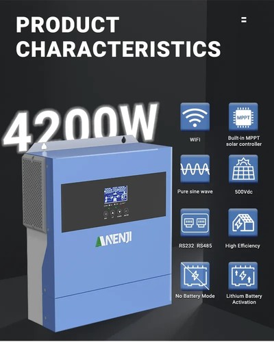 Anenji 2kw inverter ibrido - 4,2kw,