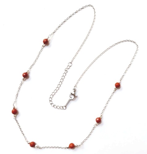 Collana acciaio con pietre - in,