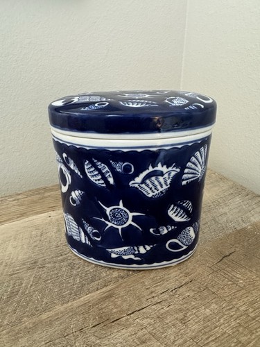 Barattolo conchiglia blu